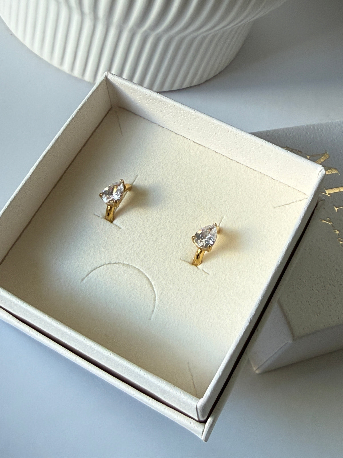 Crystal Drop Hoops