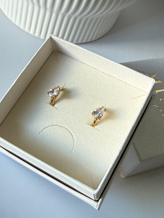 Crystal Drop Hoops