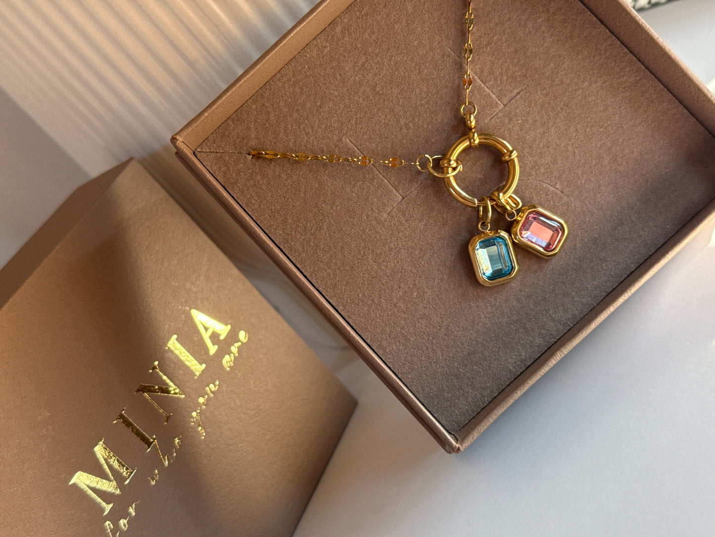 Crystal Charm - Aquamarin