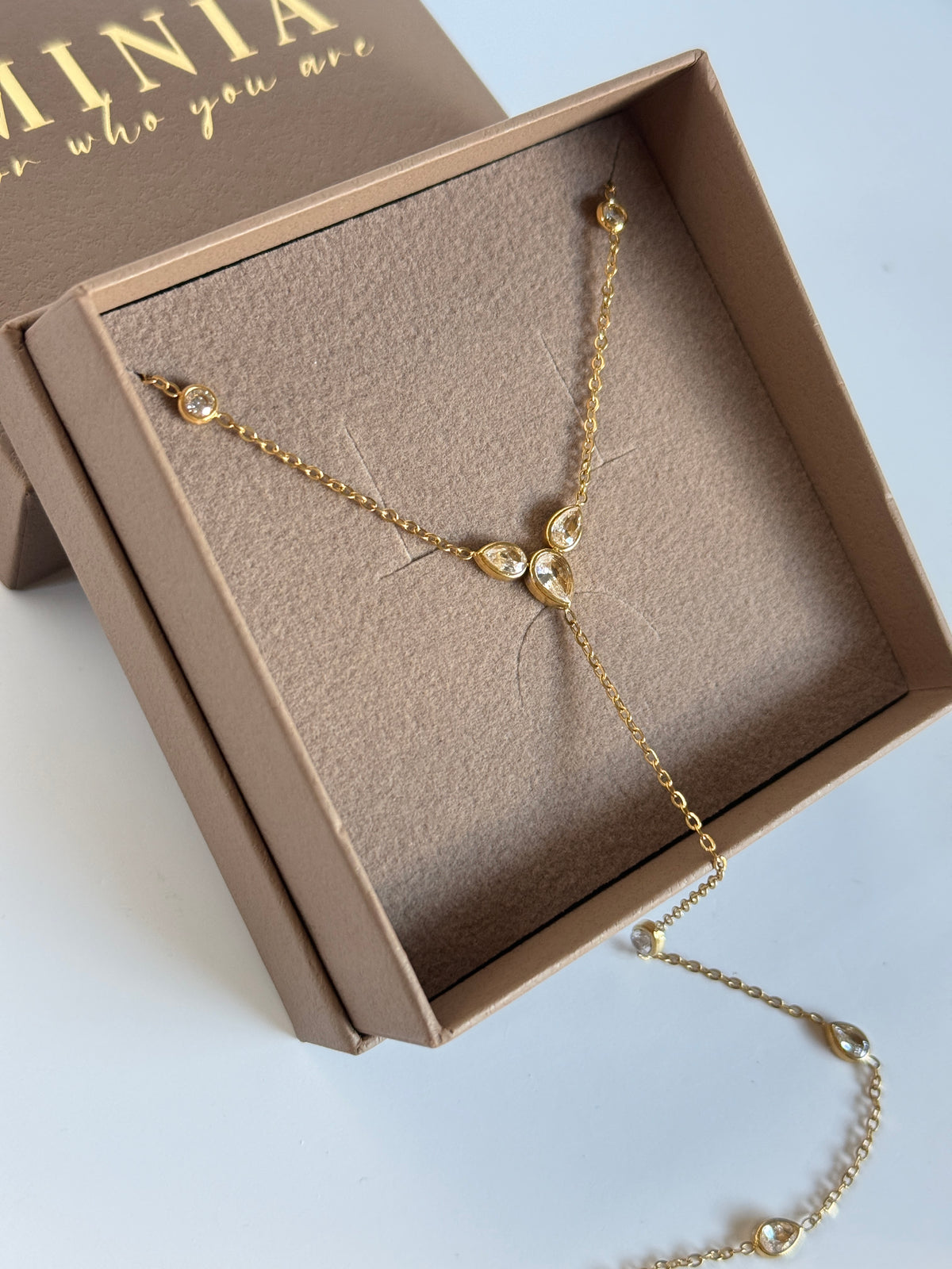 Zircon Y-Drop Necklace