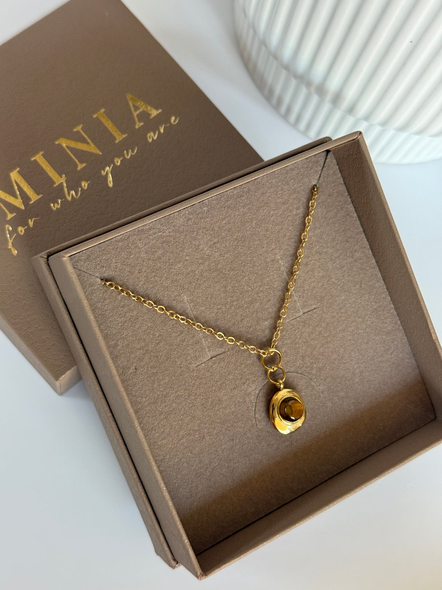 Tiger Eye Coin Charm