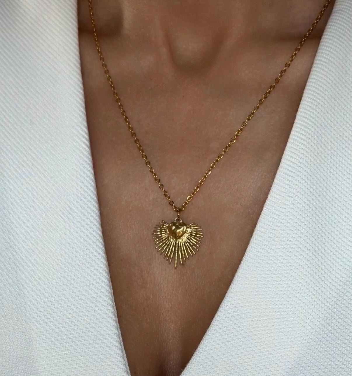 Sun Heart Charm