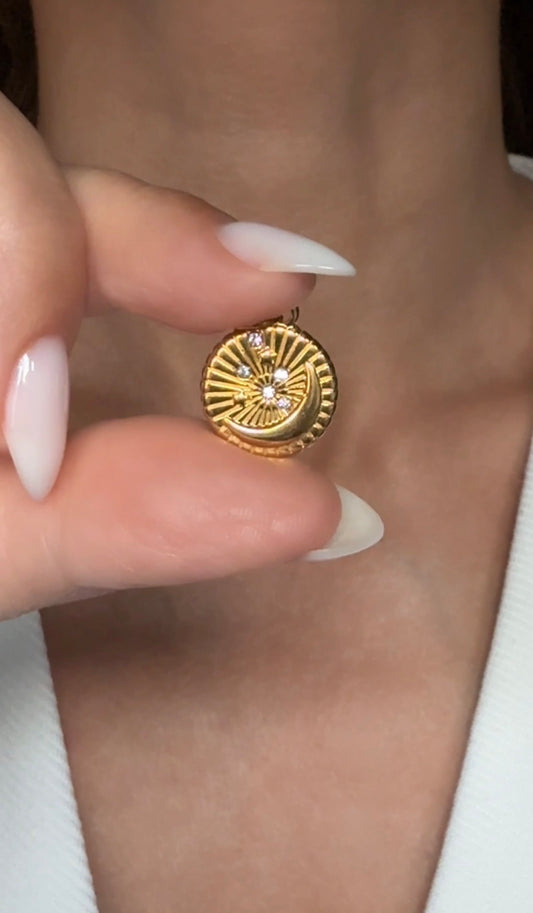 Mond Medaillon Charm