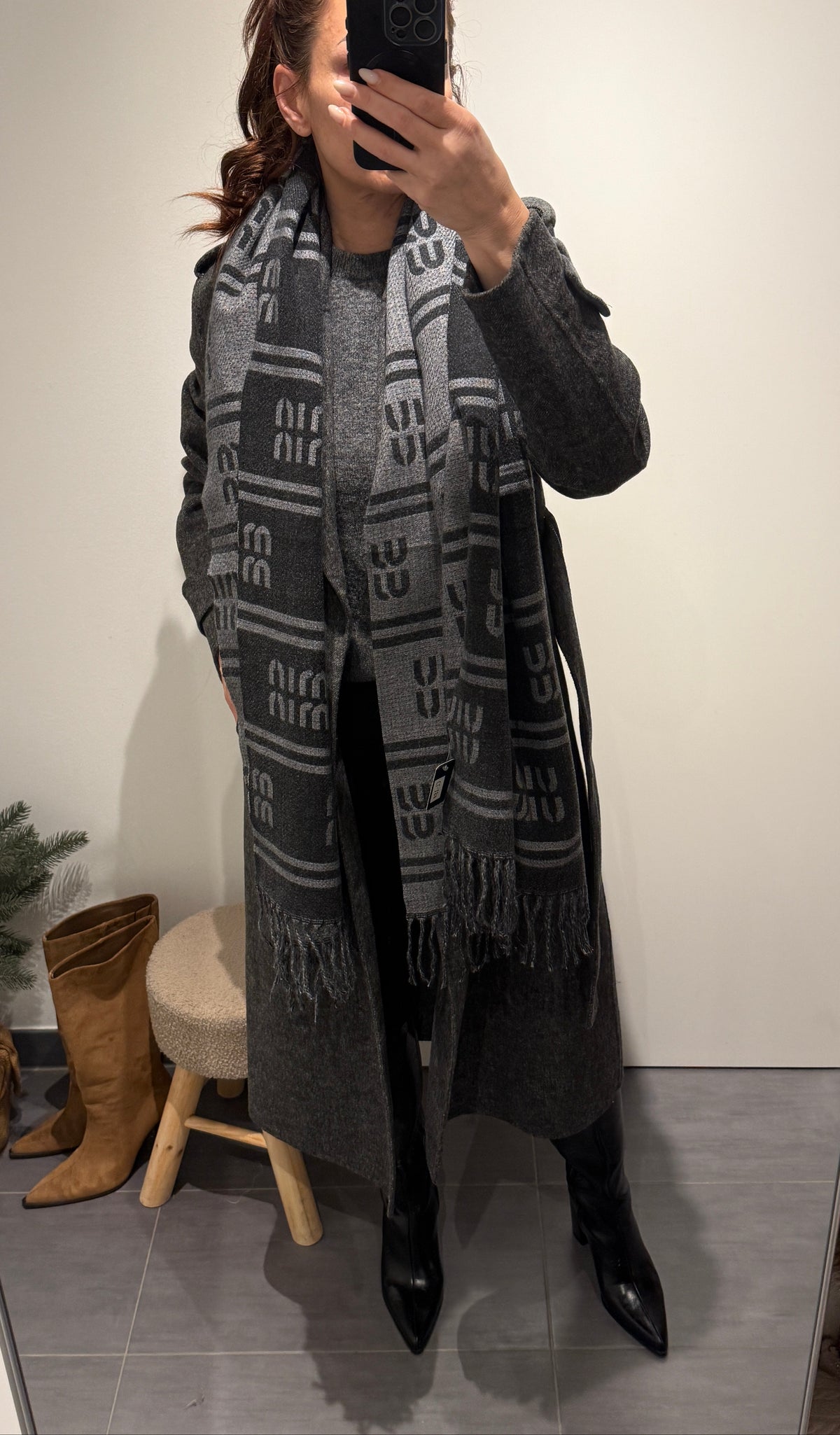 Schal MOCHA/GREY