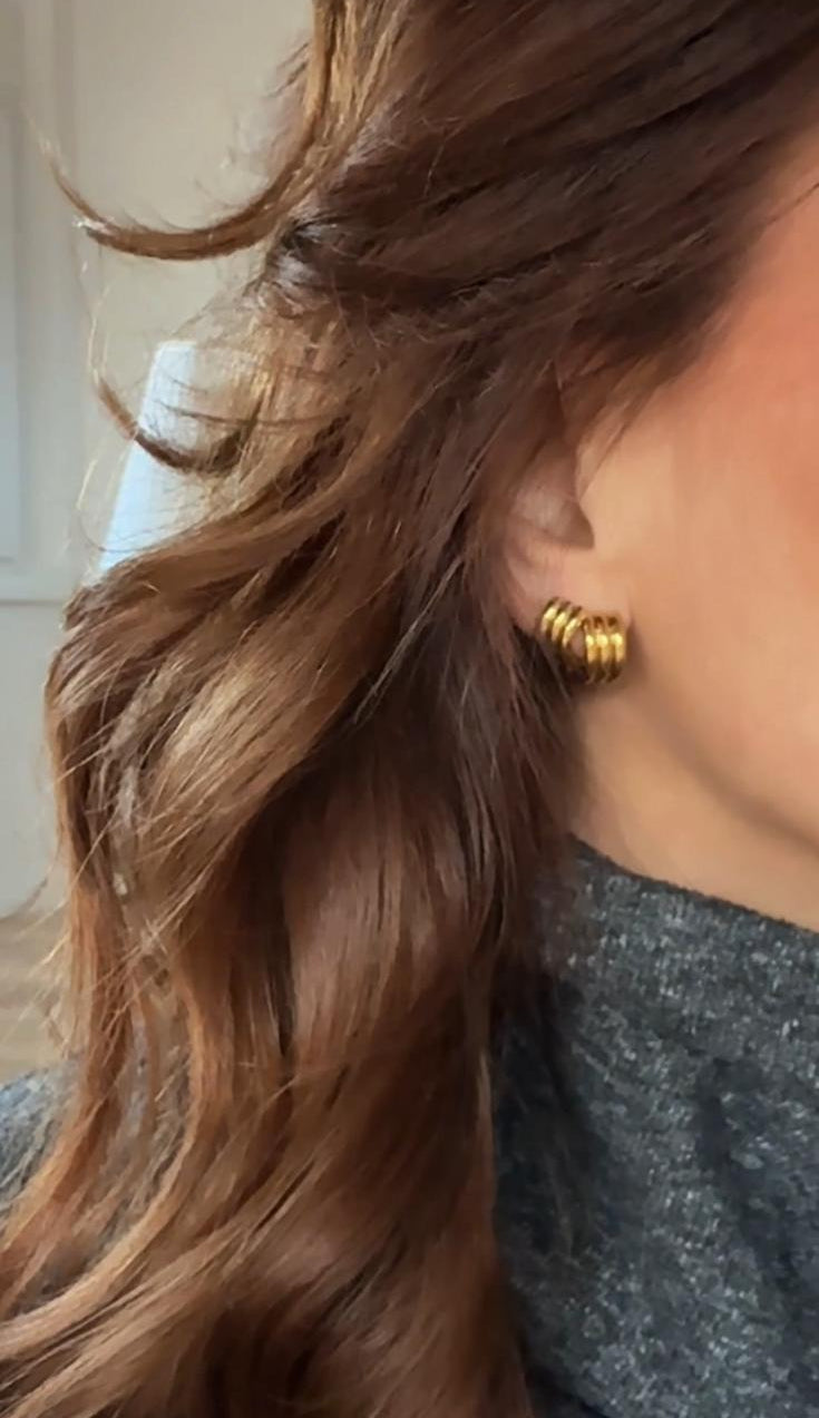 VIVA – Spiral Hoop Earrings, Gold Plated