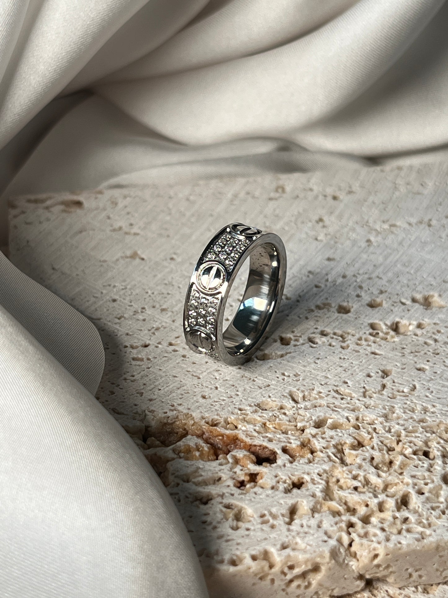 VIOLA – Cubic Zirconia Ring, Gold-Plated