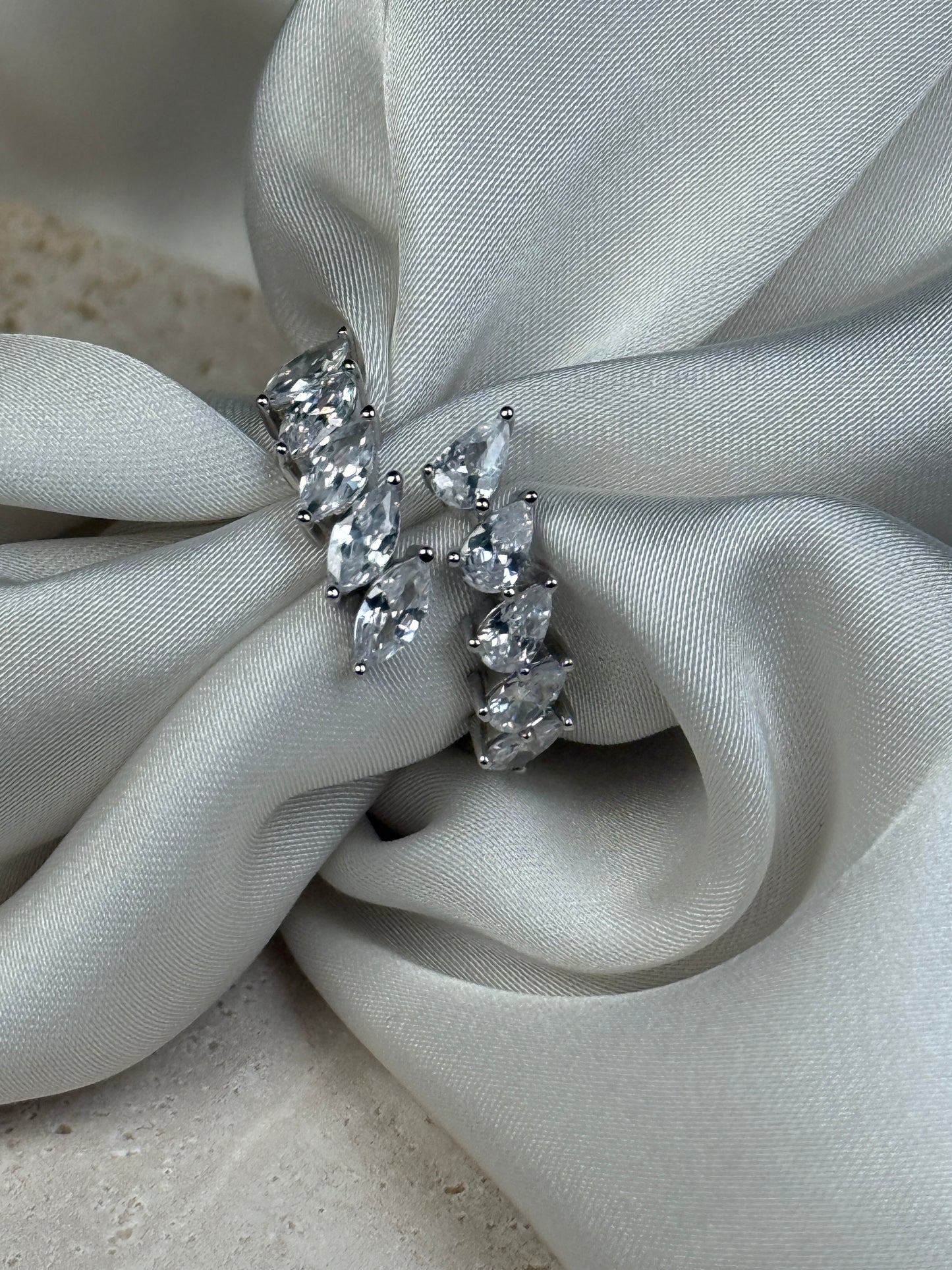 SOPHIA – Adjustable Marquise Cut Ring, Sterling Silver