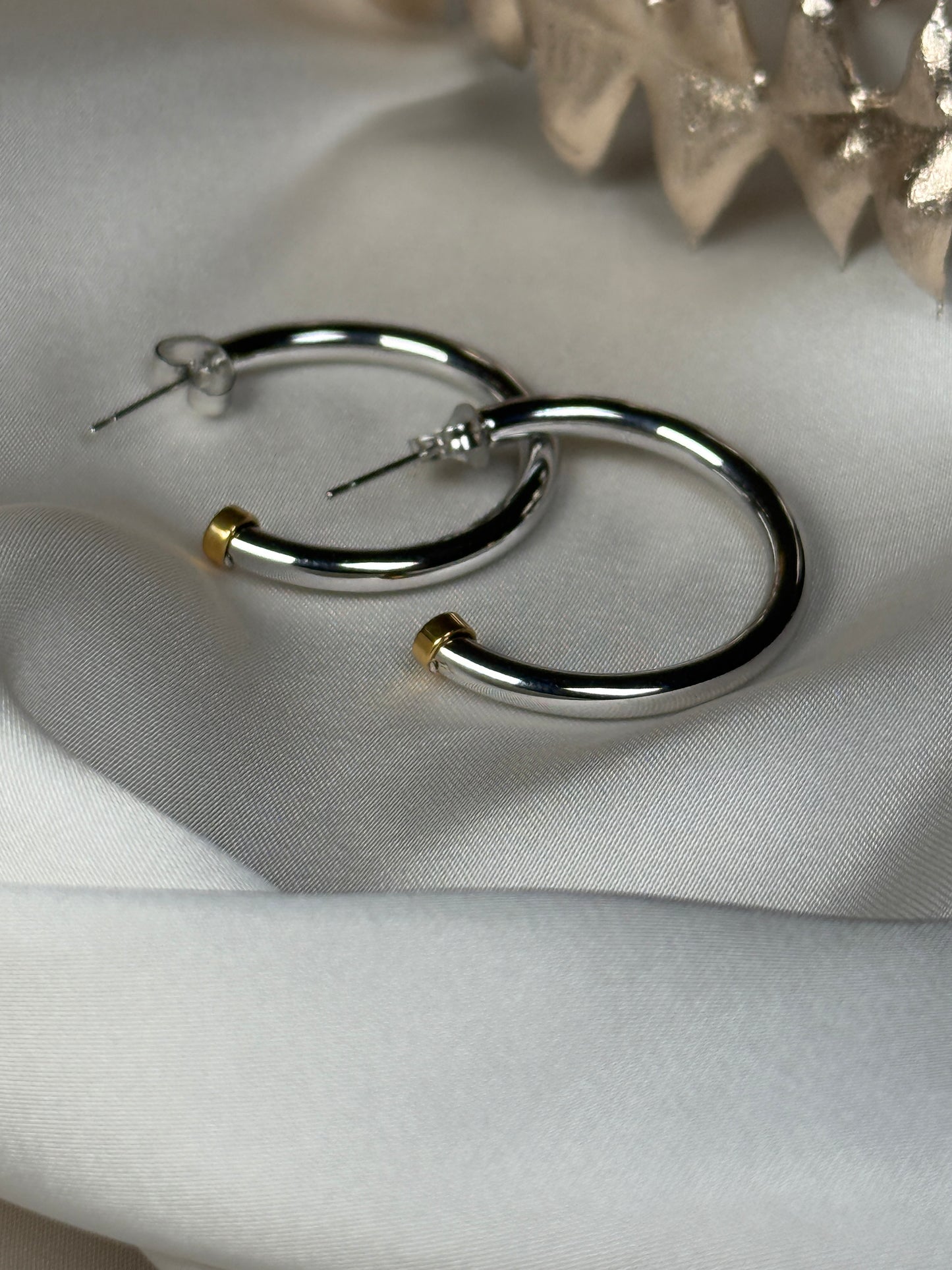 Boucles d'oreilles créoles BICOLORE