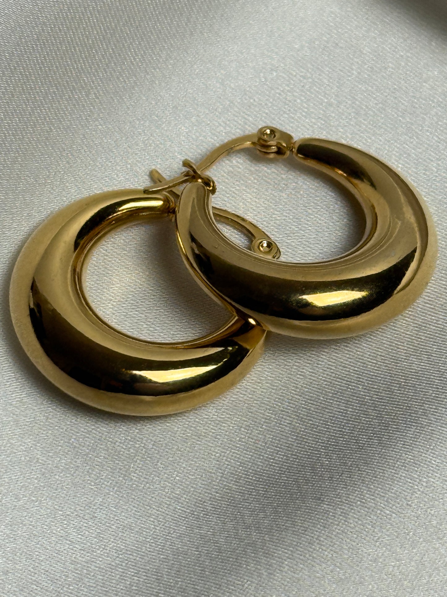 GINA – Hoop Earrings, Gold Plated