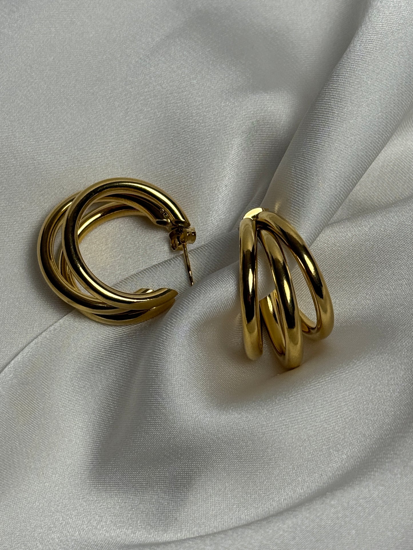 ELFI – Layered Hoop Earrings, Gold Plated