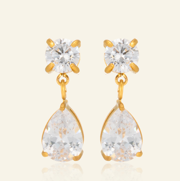 Teardrop Zirconia Stud Drops