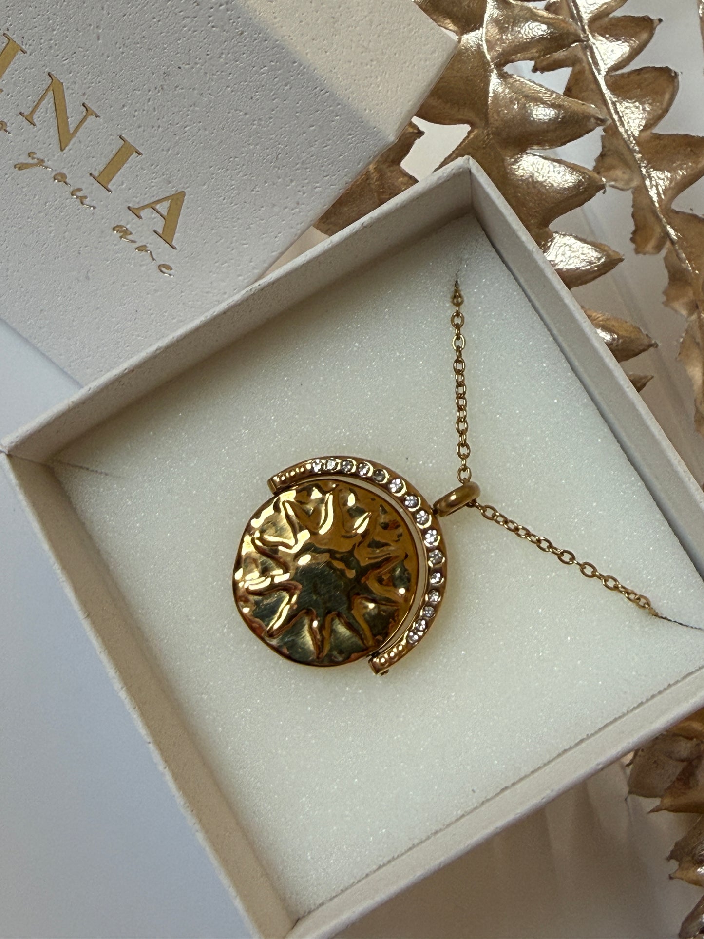 NALA – Sun & Moon Coin Necklace, Gold Plated