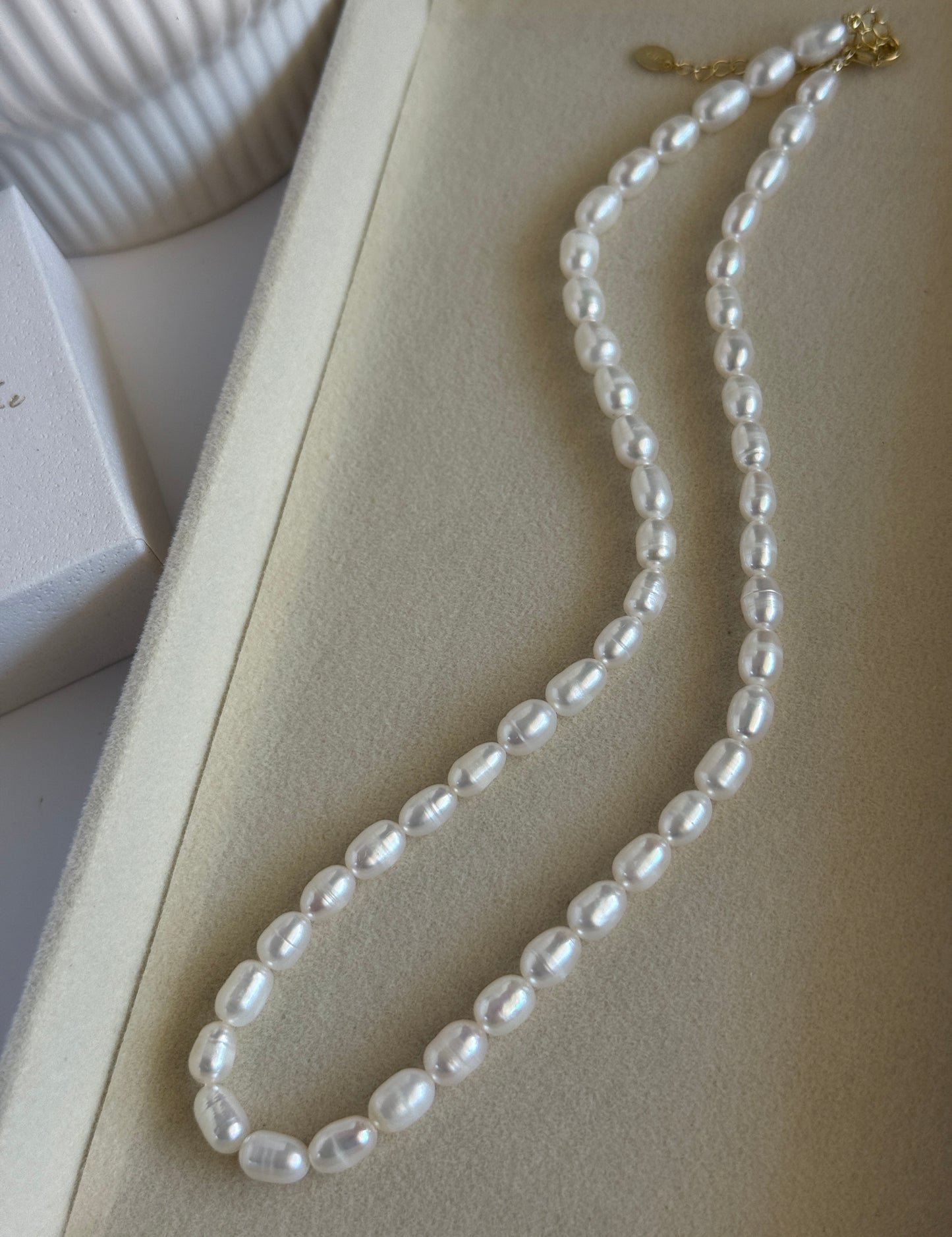 EVA – Pearl Necklace, Gold Plated