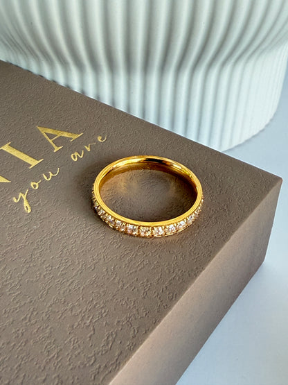LOUISA – Cubic Zirconia Ring – Gold-Plated