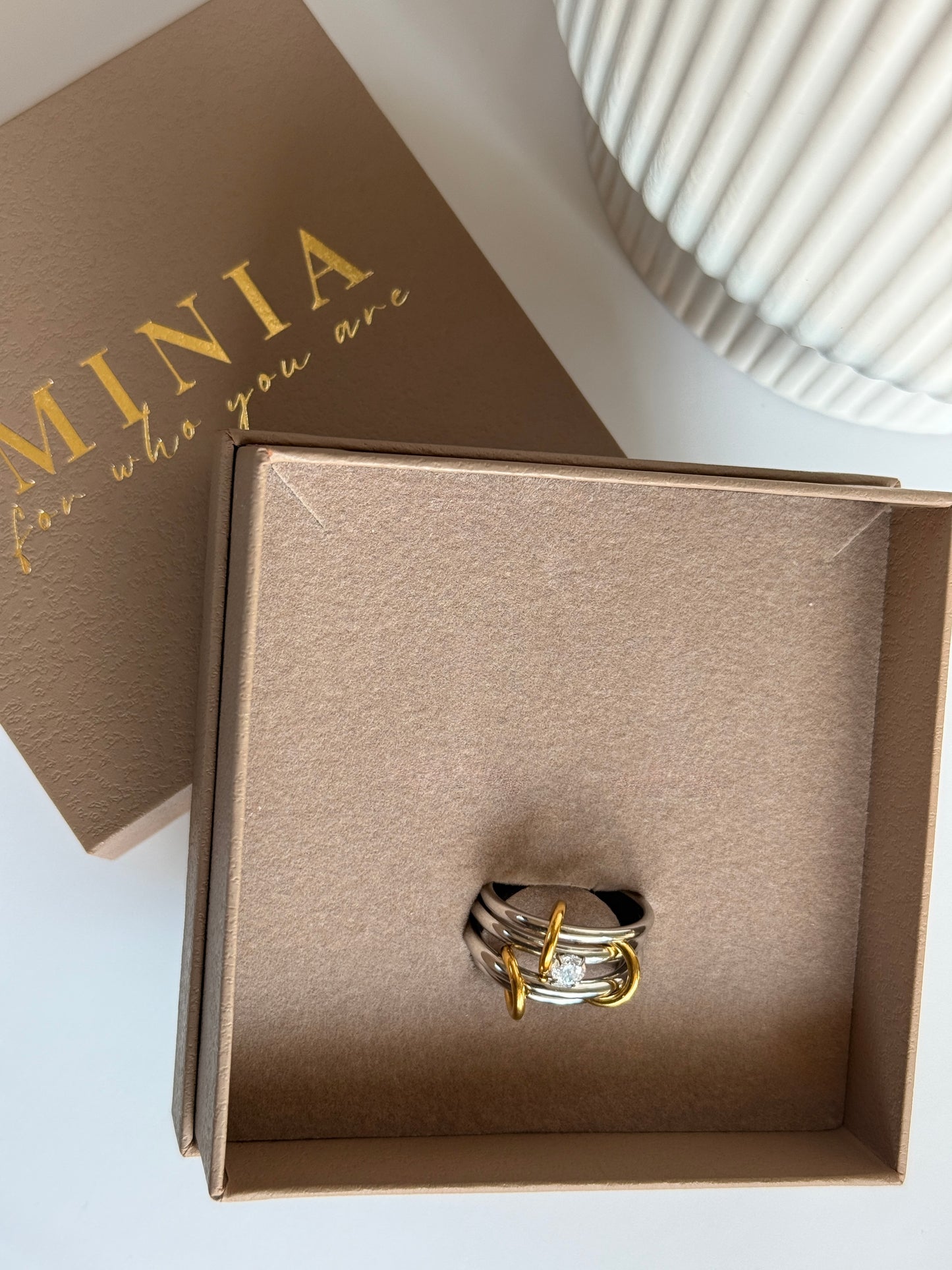 ZOE – Chain Design Ring, Gold-Plated