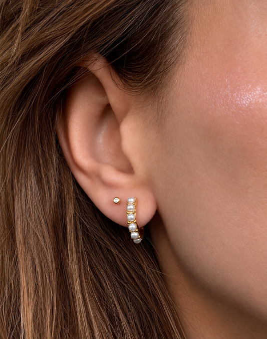 Pearl Crush Hoops