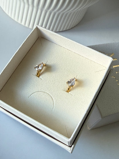 Crystal Drop Hoops
