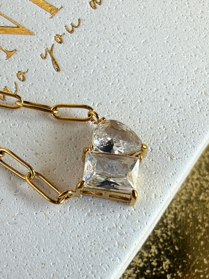 NOVA – Zirkonia Necklace, Gold Plated