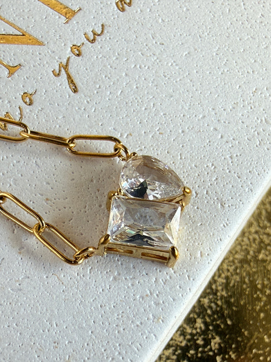 NOVA – Zirkonia Necklace, Gold Plated