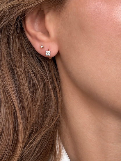 Clover Kiss Hoops | 925 Silber