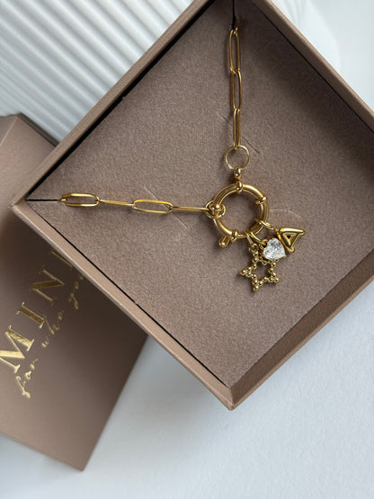 Puffy Initial Charm