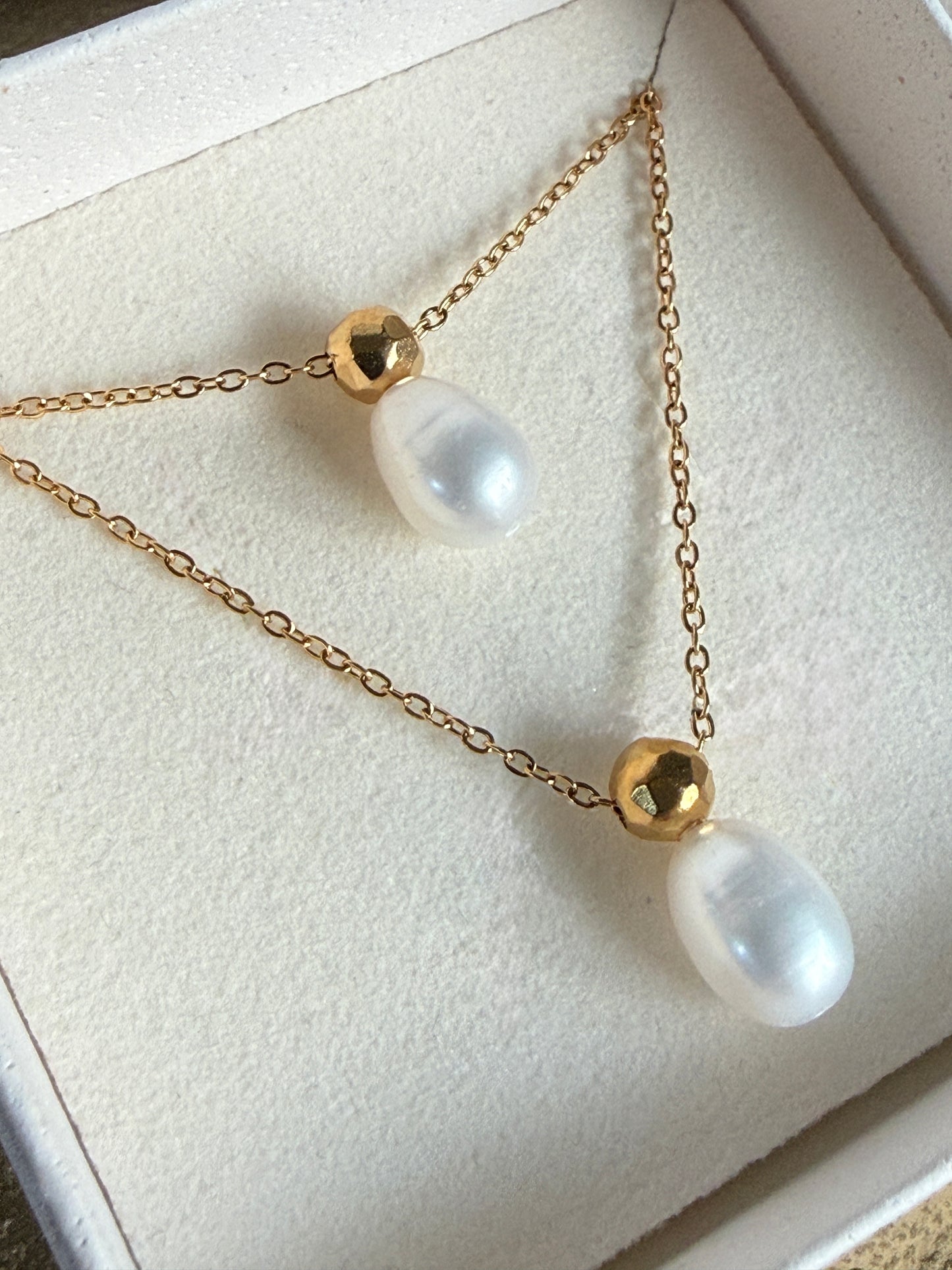 LIORA – Pearl Necklace, Gold Plated