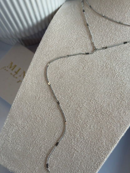 Layered Y Necklace · Stainless Steel · Gold or Silver
