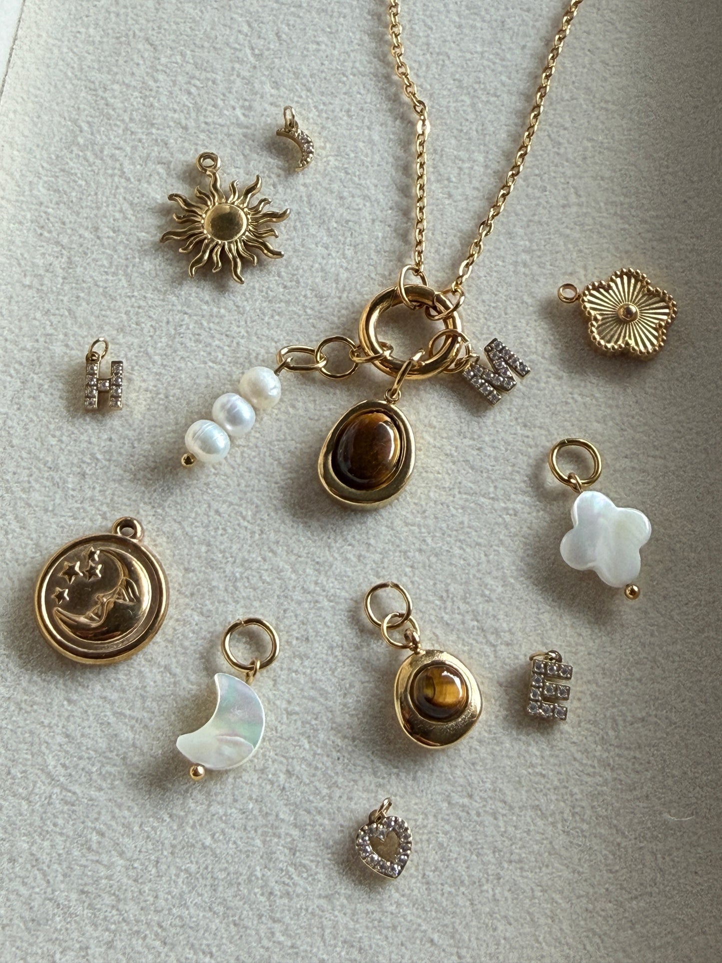 Create Your Own Charm Necklace – Chain + 3 Charms
