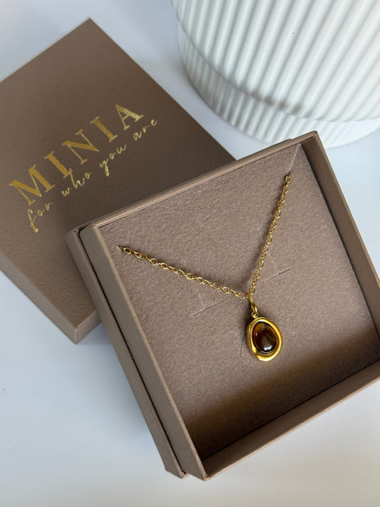Tiger Eye Oval Charm