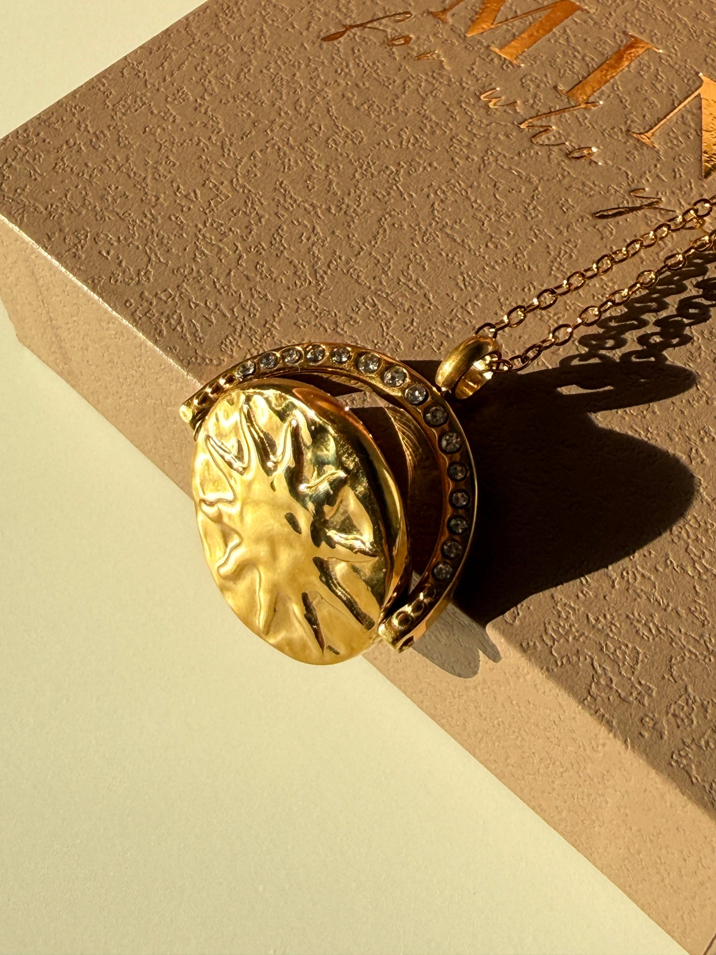 NALA – Sun & Moon Coin Necklace, Gold Plated