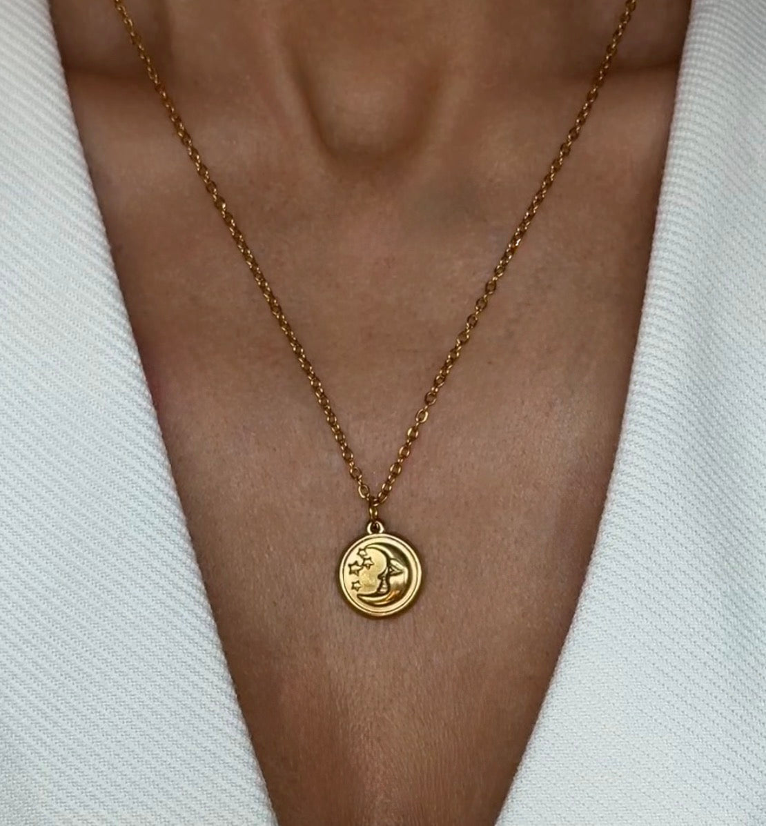 Moon & Stars Gold Charm