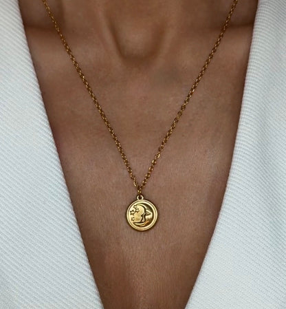 Moon & Stars Gold Charm