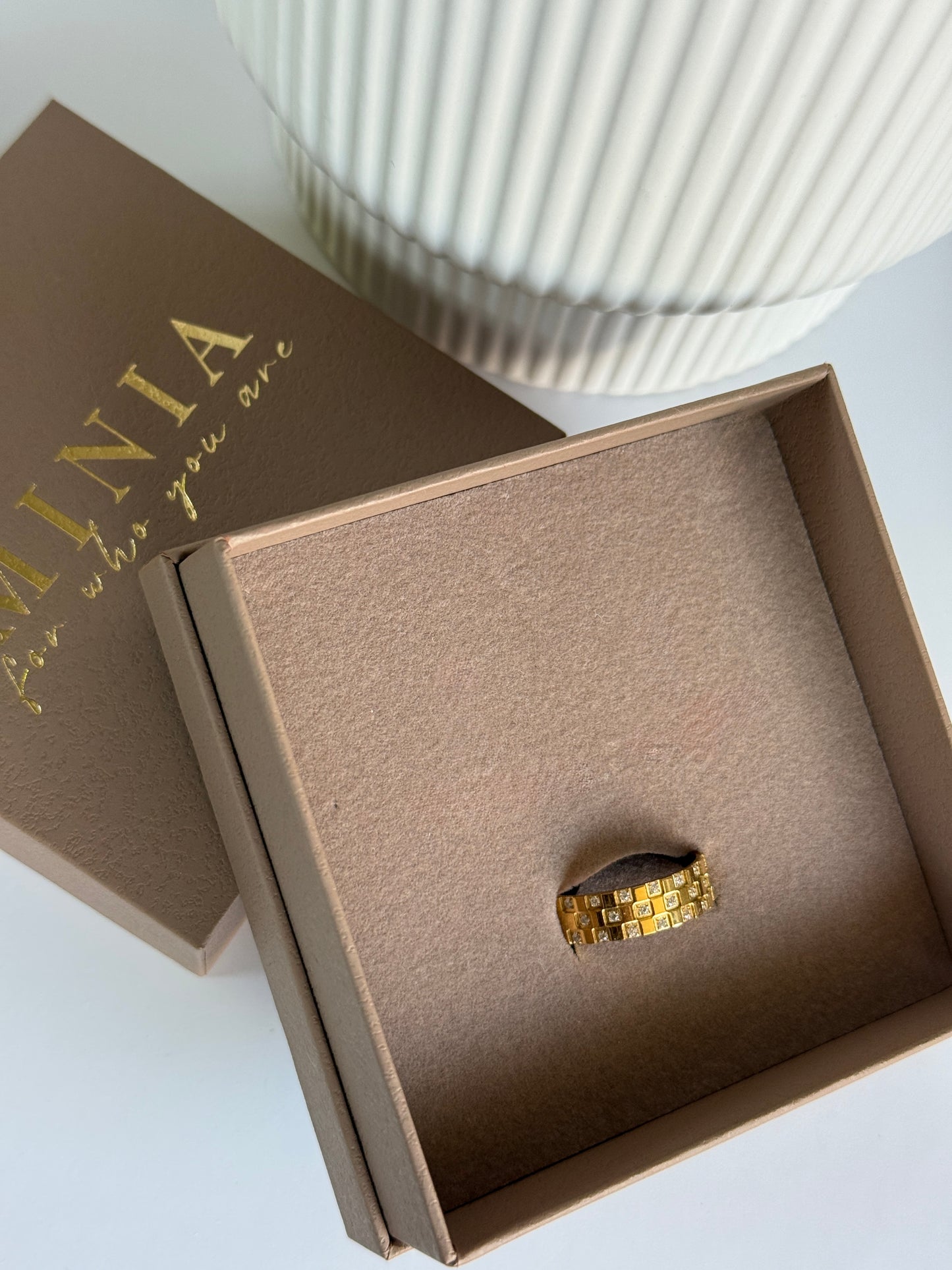 MARA – Cubic Zirconia Ring – Gold-Plated
