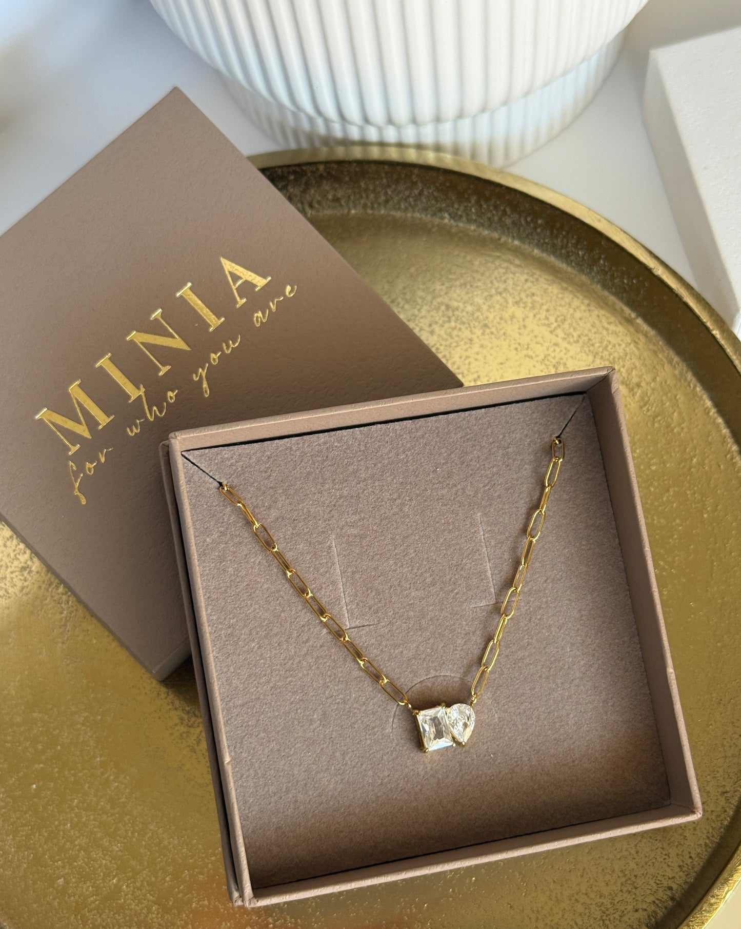 NOVA – Zirkonia Necklace, Gold Plated