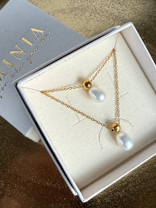 LIORA – Pearl Necklace, Gold Plated