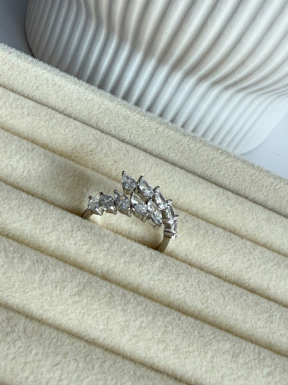 SOPHIA – Adjustable Marquise Cut Ring, Sterling Silver