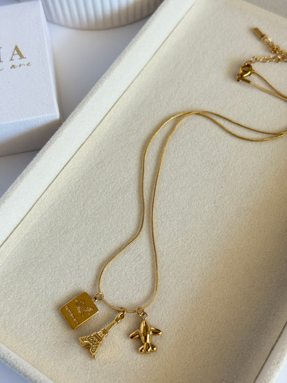 ROSI – Mini Charms Necklace, Gold Plated