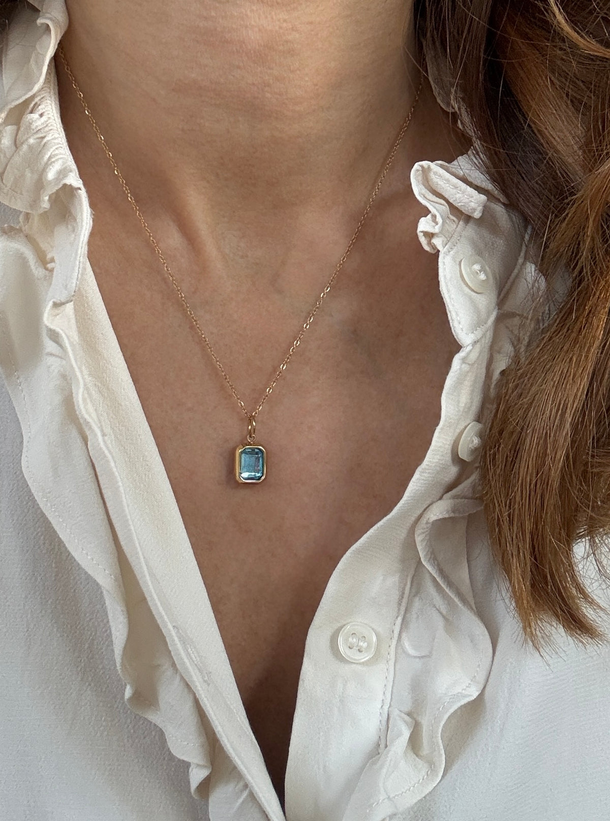 Crystal Charm - Aquamarin
