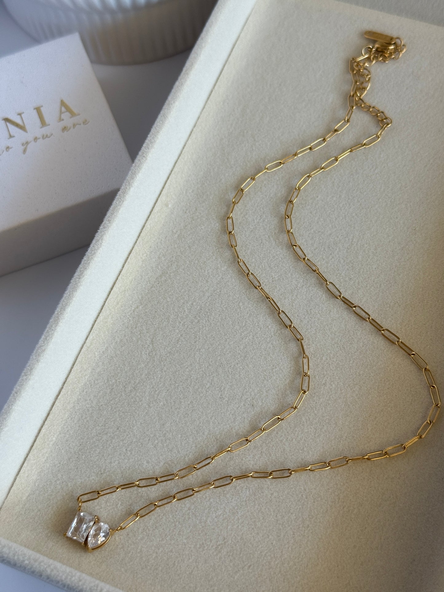 NOVA – Zirkonia Necklace, Gold Plated