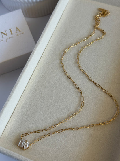 NOVA – Zirkonia Necklace, Gold Plated