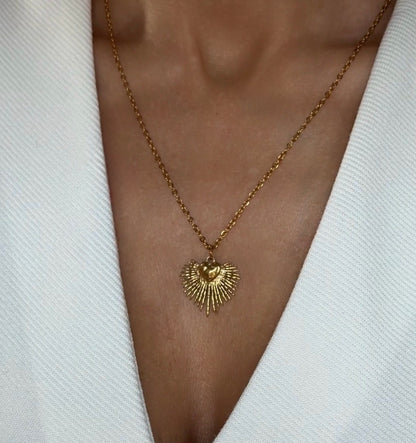 Sun Heart Charm