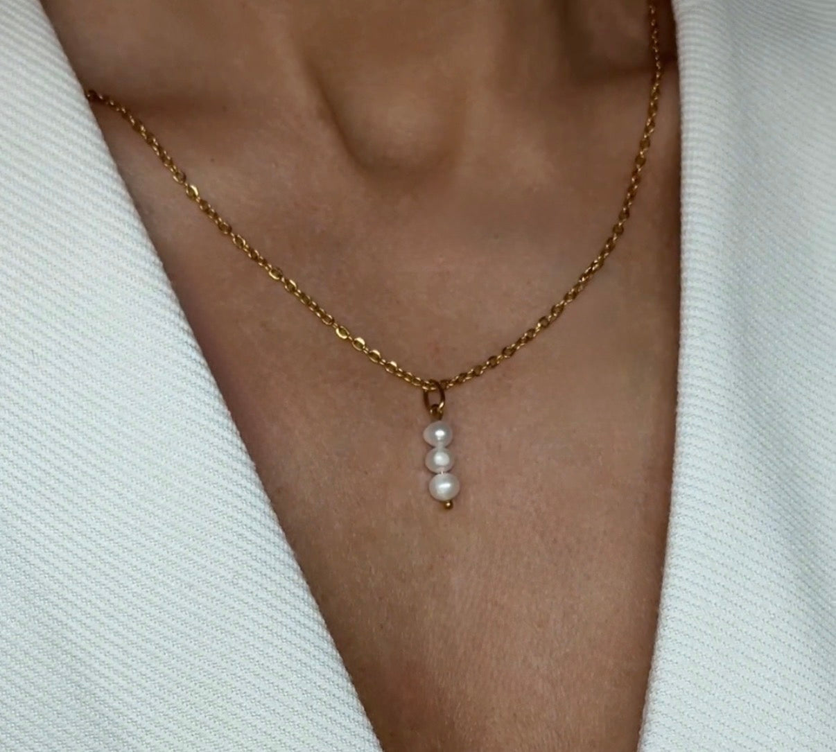 Triple Pearl Charm