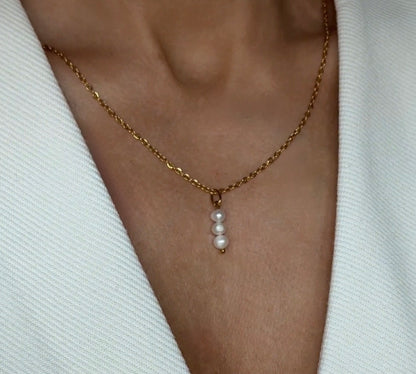 Triple Pearl Charm