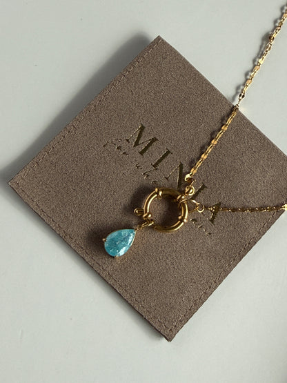 Ice Blue Tropfen Charm