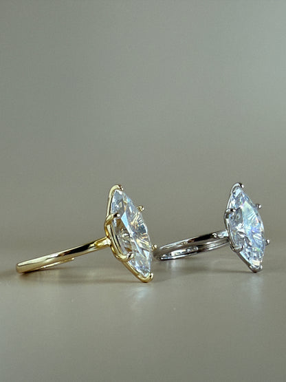 LIVI – Adjustable 8A Cubic Zirconia Ring – Sterling Silver