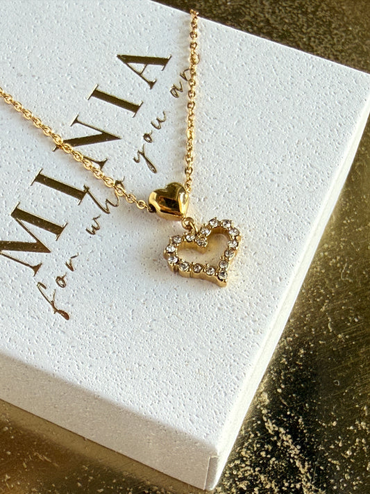 SOFIE – Heart Necklace, Gold Plated