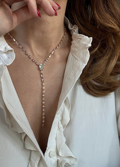Zirkonia Lariat Halskette