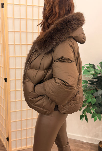 ESPRESSA Faux Fur Puffer Jacke