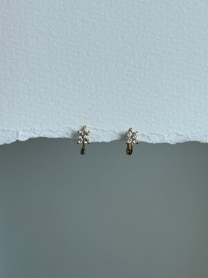 Clover Kiss Hoops | 925 Silber