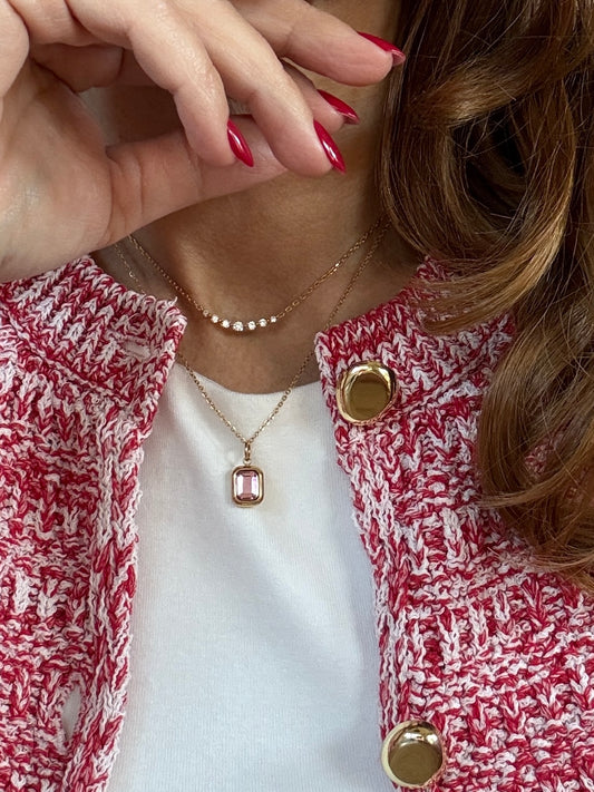 Crystal Charm - Pink